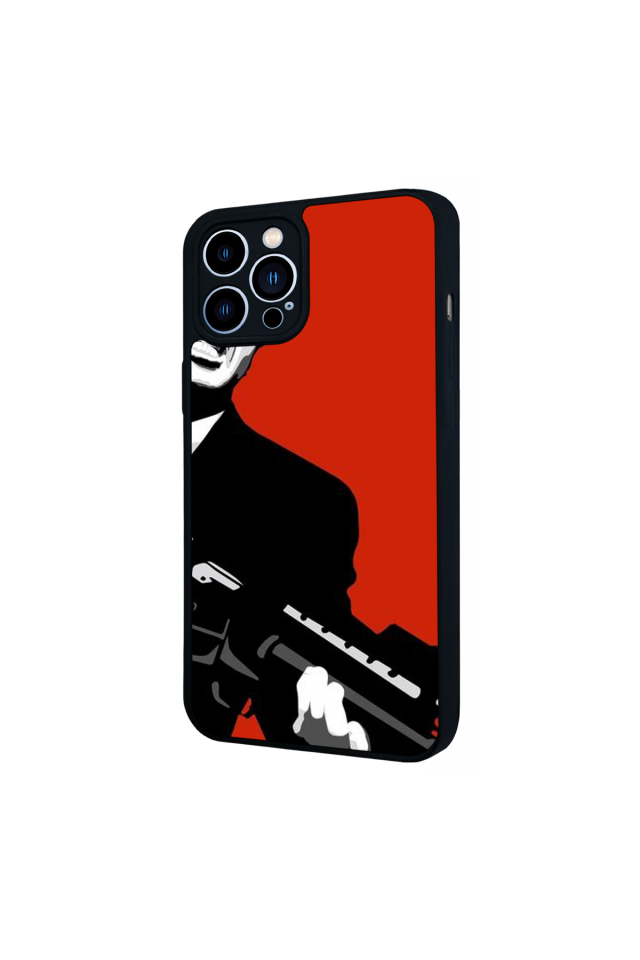 iPhone 12 Pro Max Uyumlu Scarface Tasarımlı Glossy Premium Kılıf