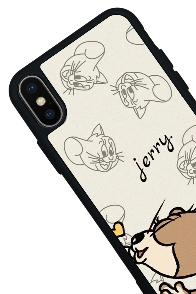 iPhone XS Max Uyumlu Tom And Jerry Tasarımlı Glossy Premium Kılıf