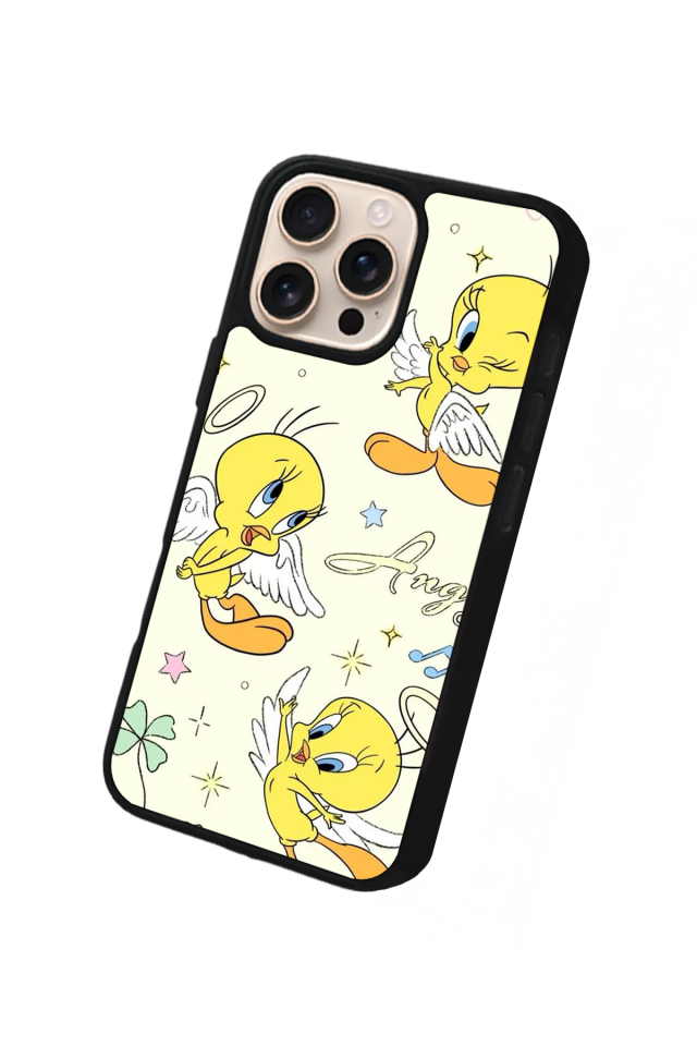 iPhone 16 Pro Uyumlu Tweety Tasarımlı Glossy Premium Kılıf