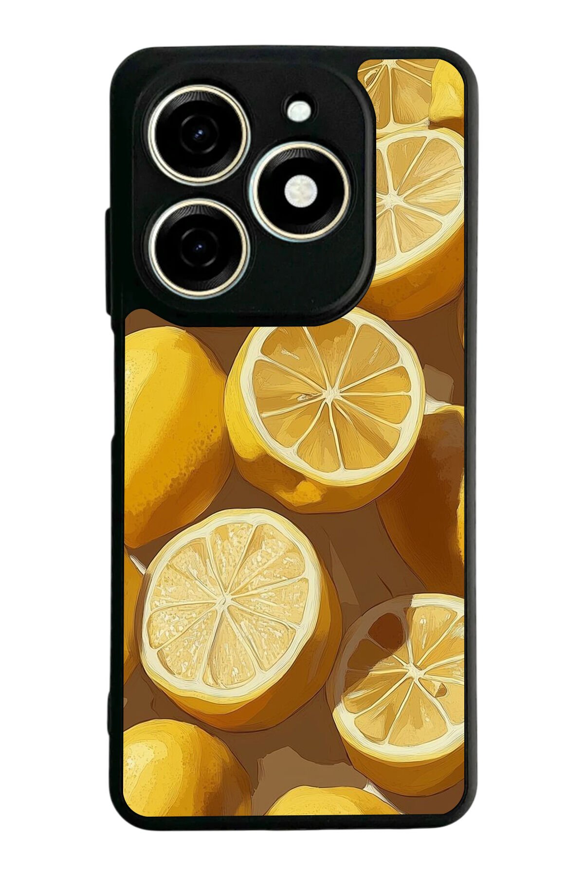 Tecno Spark 20/20C Uyumlu Limon Tasarımlı Glossy Premium Kılıf