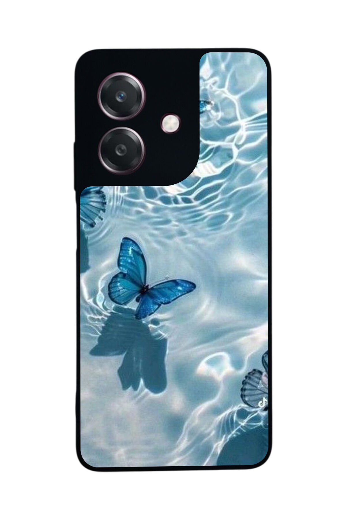 Oppo A3 5G Uyumlu Kelebek Tasarımlı Glossy Premium Kılıf
