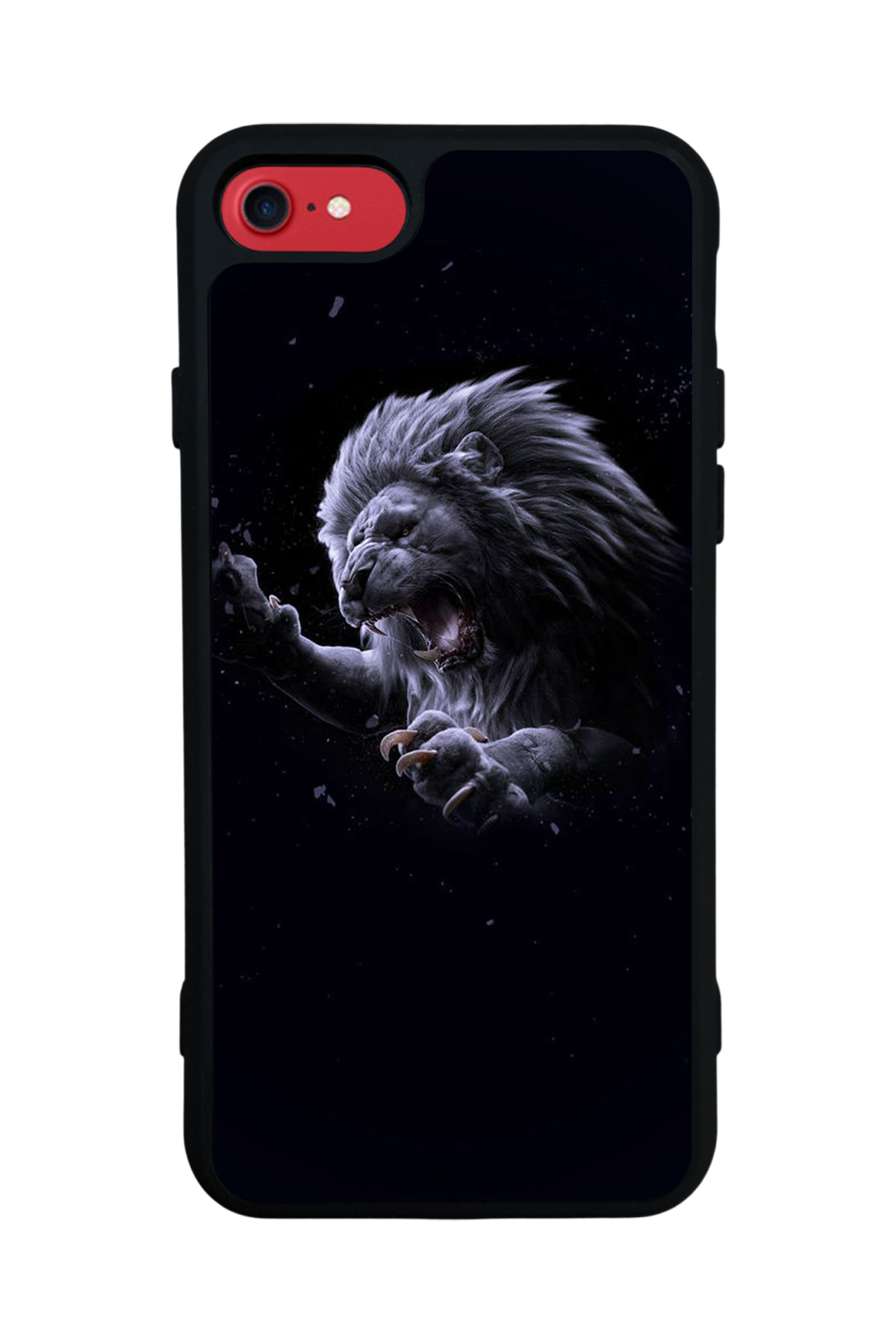 iPhone SE Uyumlu Aslan Tasarımlı Glossy Premium Kılıf