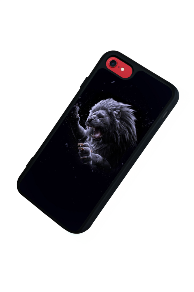 iPhone SE Uyumlu Aslan Tasarımlı Glossy Premium Kılıf