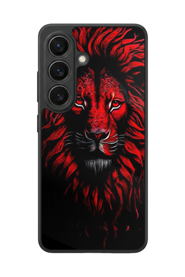 Samsung Galaxy S26 Uyumlu Aslan Tasarımlı Glossy Premium Kılıf