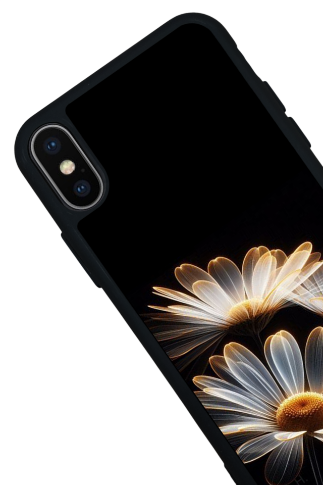 iPhone X/ XS Uyumlu Cicek Tasarımlı Glossy Premium Kılıf
