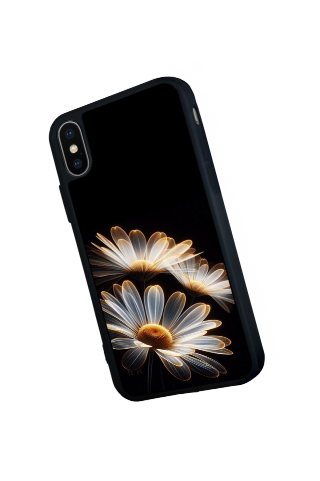 iPhone X/ XS Uyumlu Cicek Tasarımlı Glossy Premium Kılıf