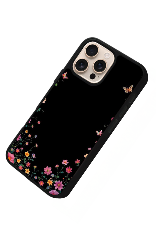 iPhone 14 Pro Uyumlu Floral Tasarımlı Glossy Premium Kılıf