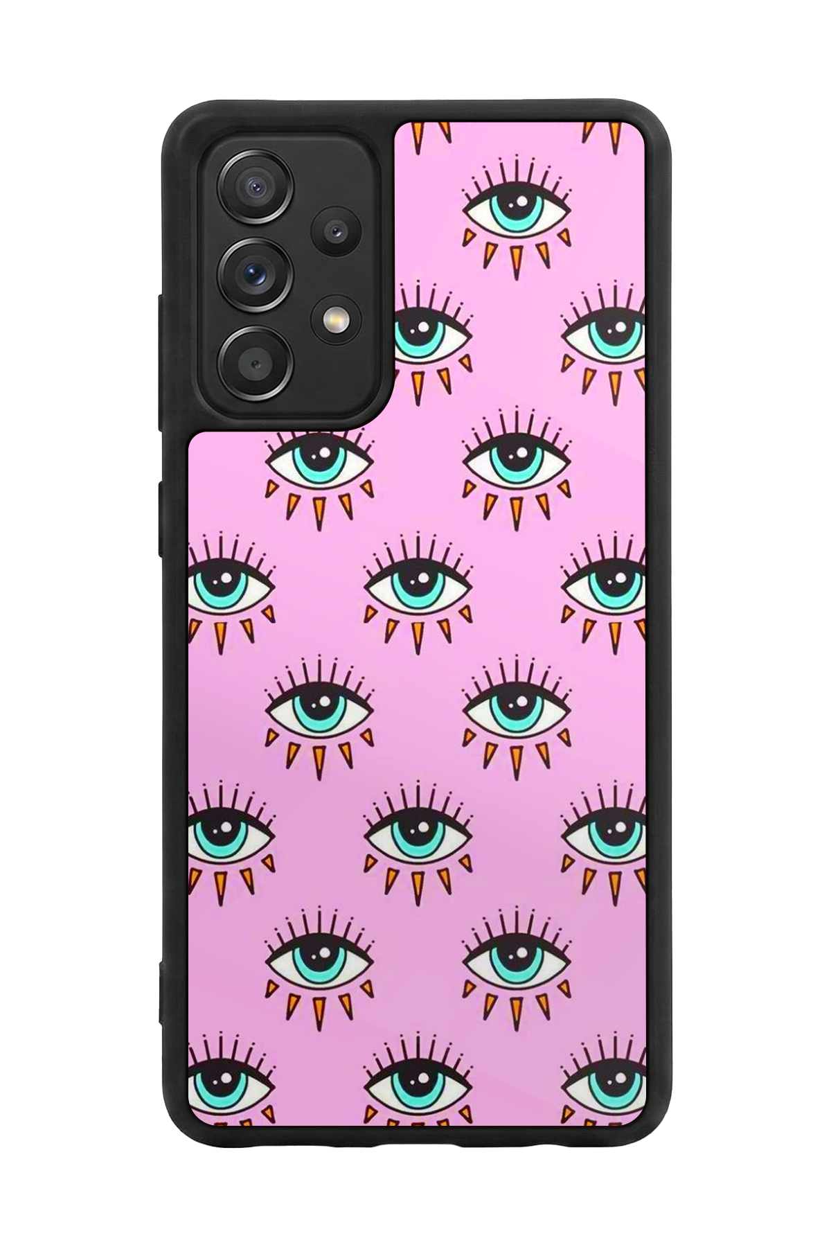 Samsung Galaxy A72 Uyumlu Göz Tasarımlı Glossy Premium Kılıf
