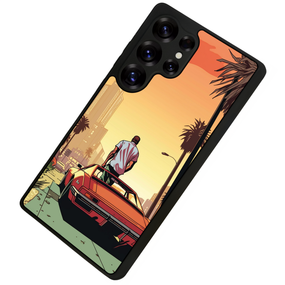 Samsung Galaxy S25 Ultra Uyumlu GTA Tasarımlı Glossy Premium Kılıf