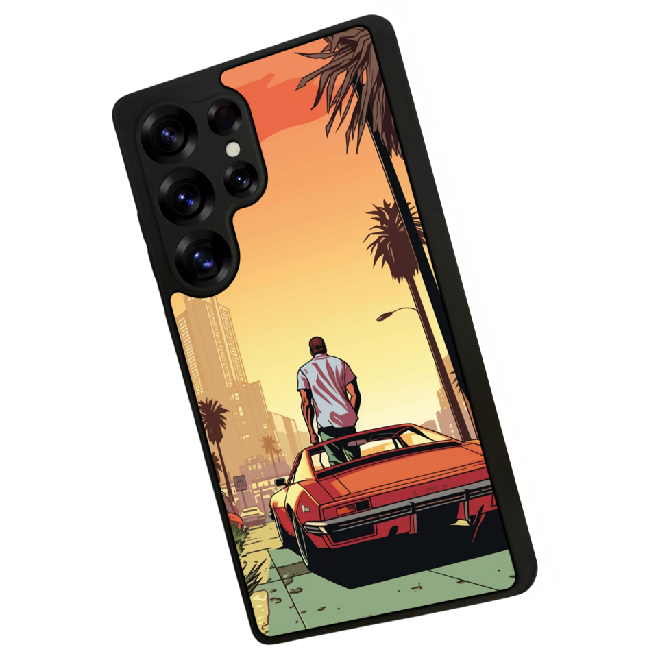 Samsung Galaxy S25 Ultra Uyumlu GTA Tasarımlı Glossy Premium Kılıf