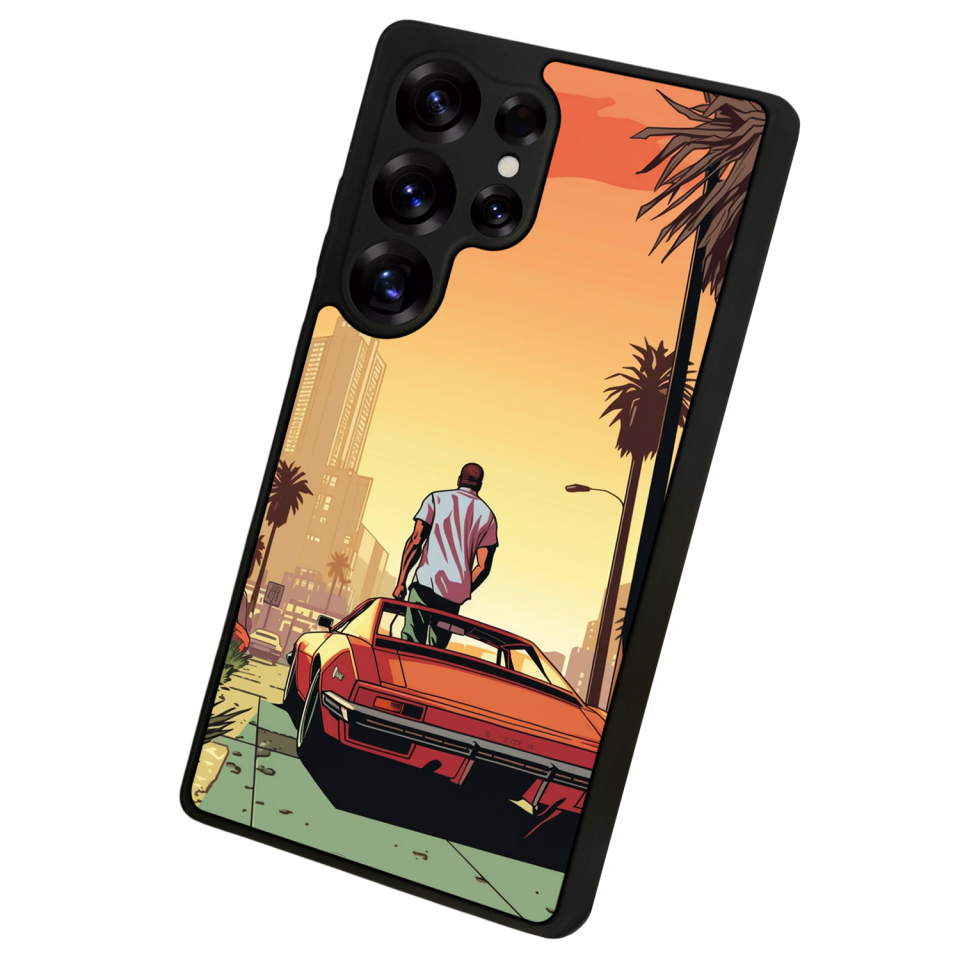 Samsung Galaxy S25 Ultra Uyumlu GTA Tasarımlı Glossy Premium Kılıf