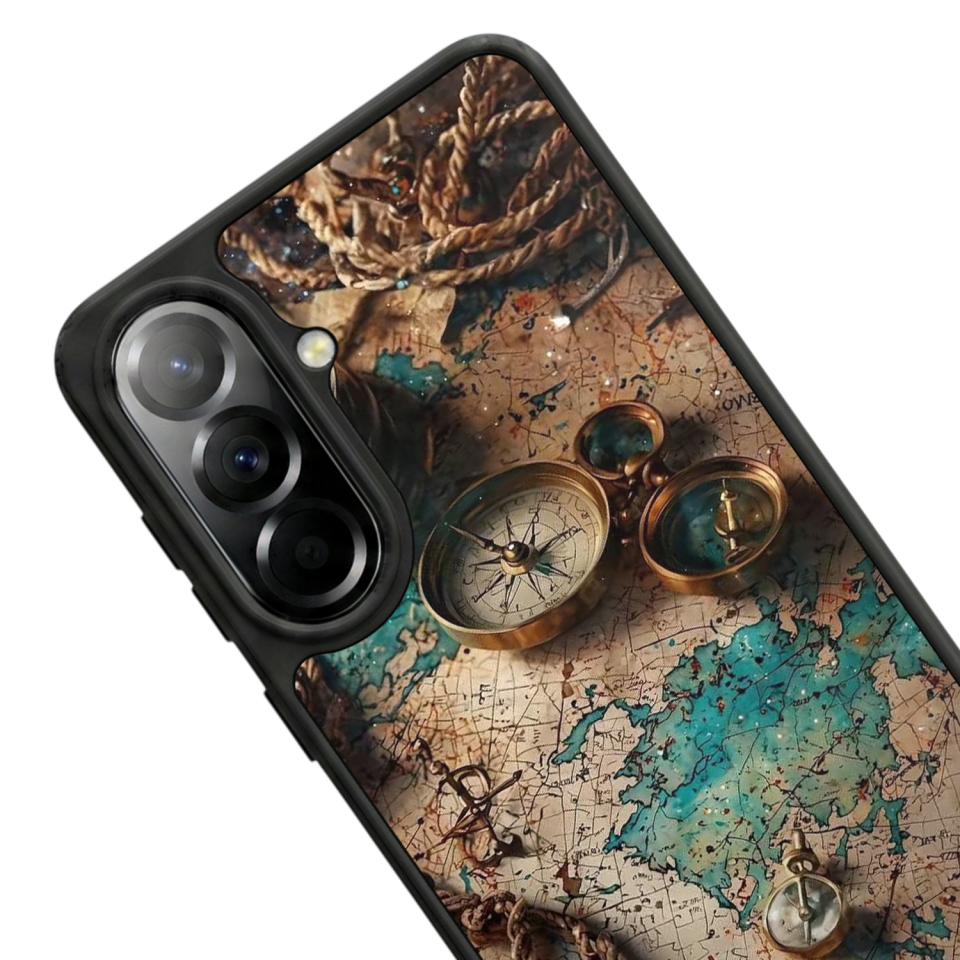 Samsung Galaxy A57 Uyumlu Harita Tasarımlı Glossy Premium Kılıf