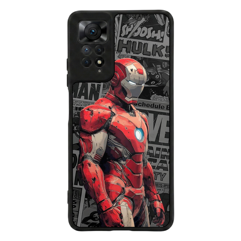 Xiaomi Redmi Note 11 Pro Uyumlu  Iron Man ( Demir Adam ) Tasarımlı Glossy Premium Kılıf