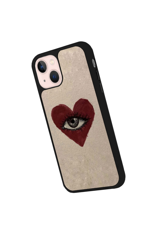 iPhone 13 Mini Uyumlu Kalp Love Tasarımlı Glossy Premium Kılıf