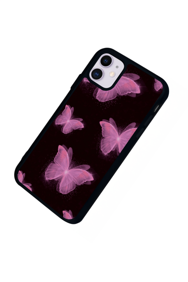 iPhone 11 Uyumlu Kelebek Tasarımlı Glossy Premium Kılıf