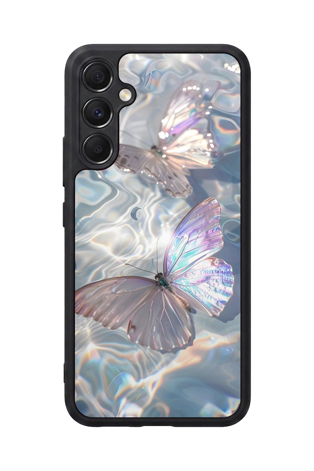 Samsung Galaxy M34 Uyumlu Kelebek Tasarımlı Glossy Premium Kılıf