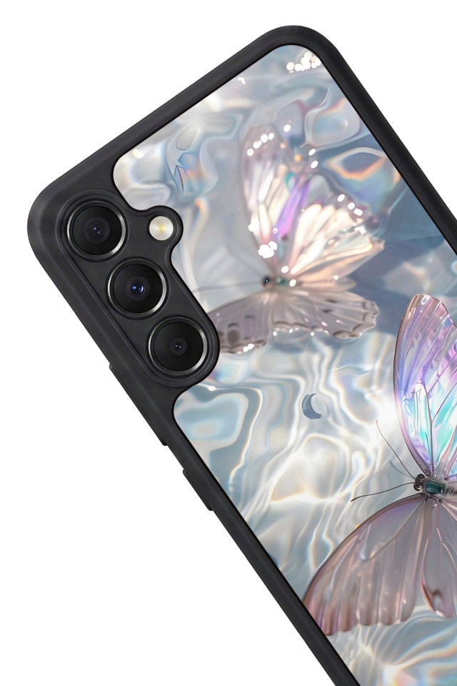 Samsung Galaxy M34 Uyumlu Kelebek Tasarımlı Glossy Premium Kılıf