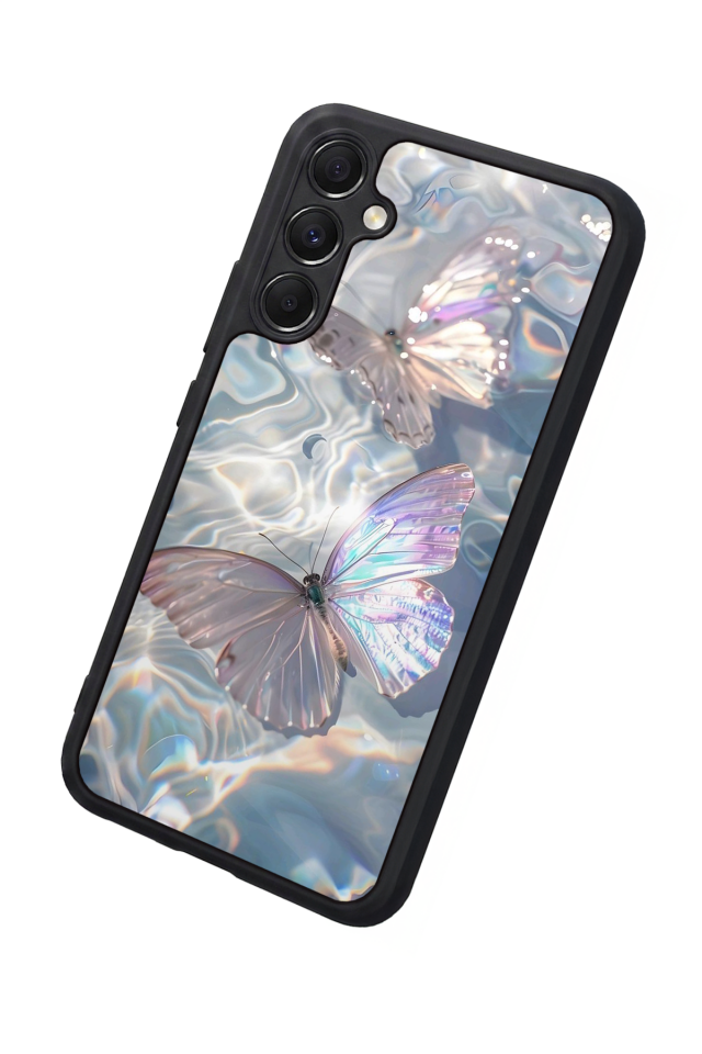 Samsung Galaxy M34 Uyumlu Kelebek Tasarımlı Glossy Premium Kılıf