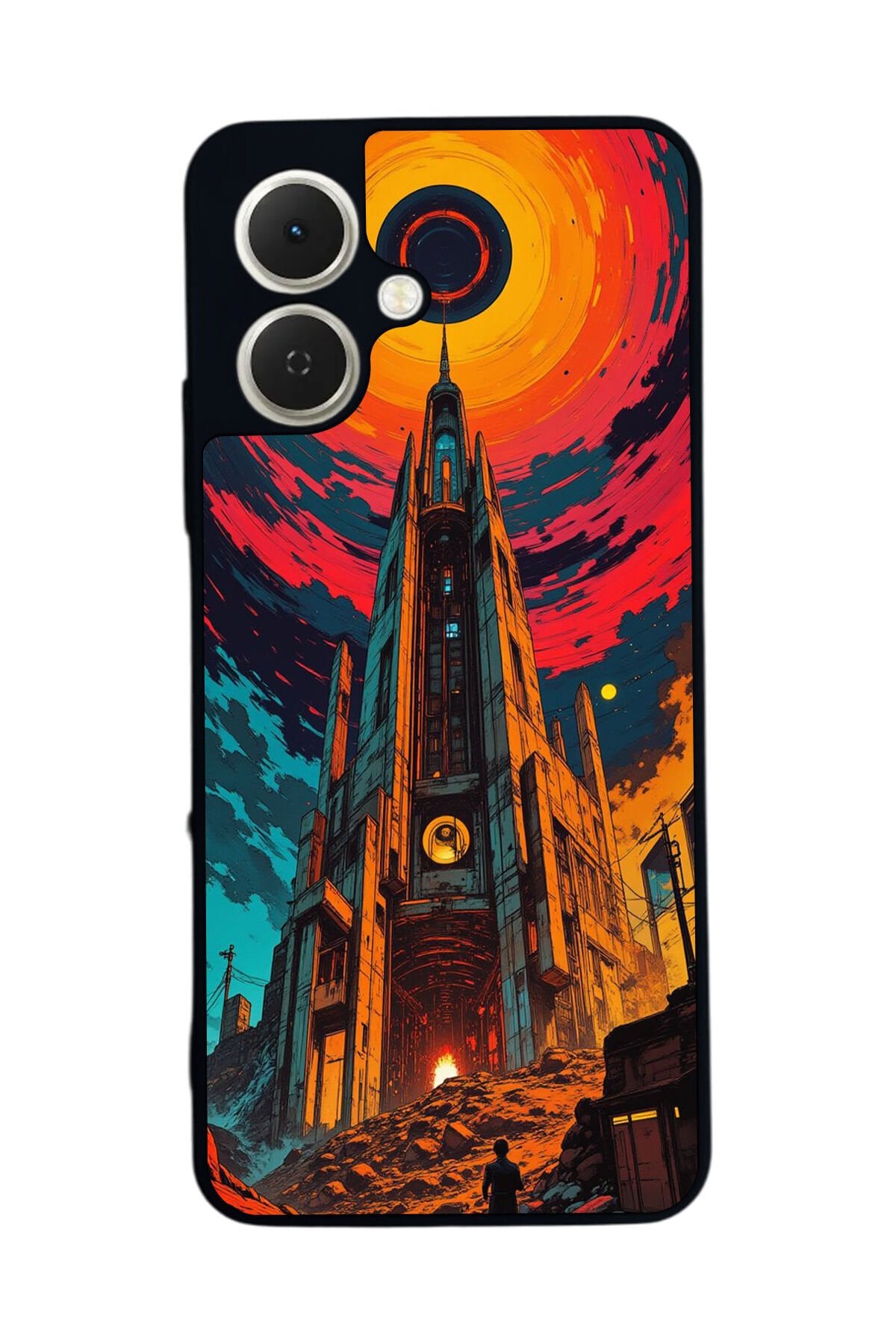 Tecno Spark GO 2 Uyumlu Abstract Tasarımlı Glossy Premium Kılıf