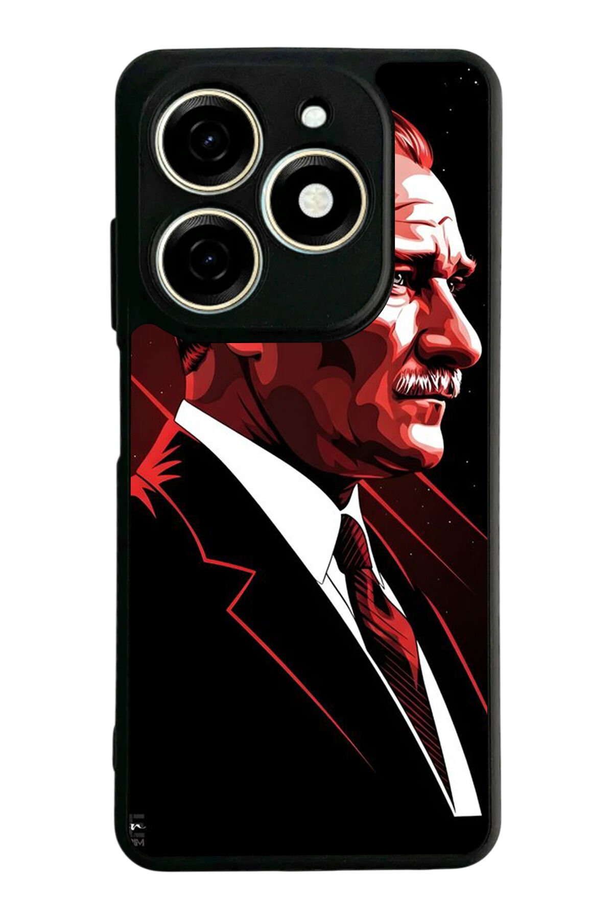 Tecno Spark 20/20C Uyumlu Mustafa Kemal Ataturk Tasarımlı Glossy Premium Kılıf