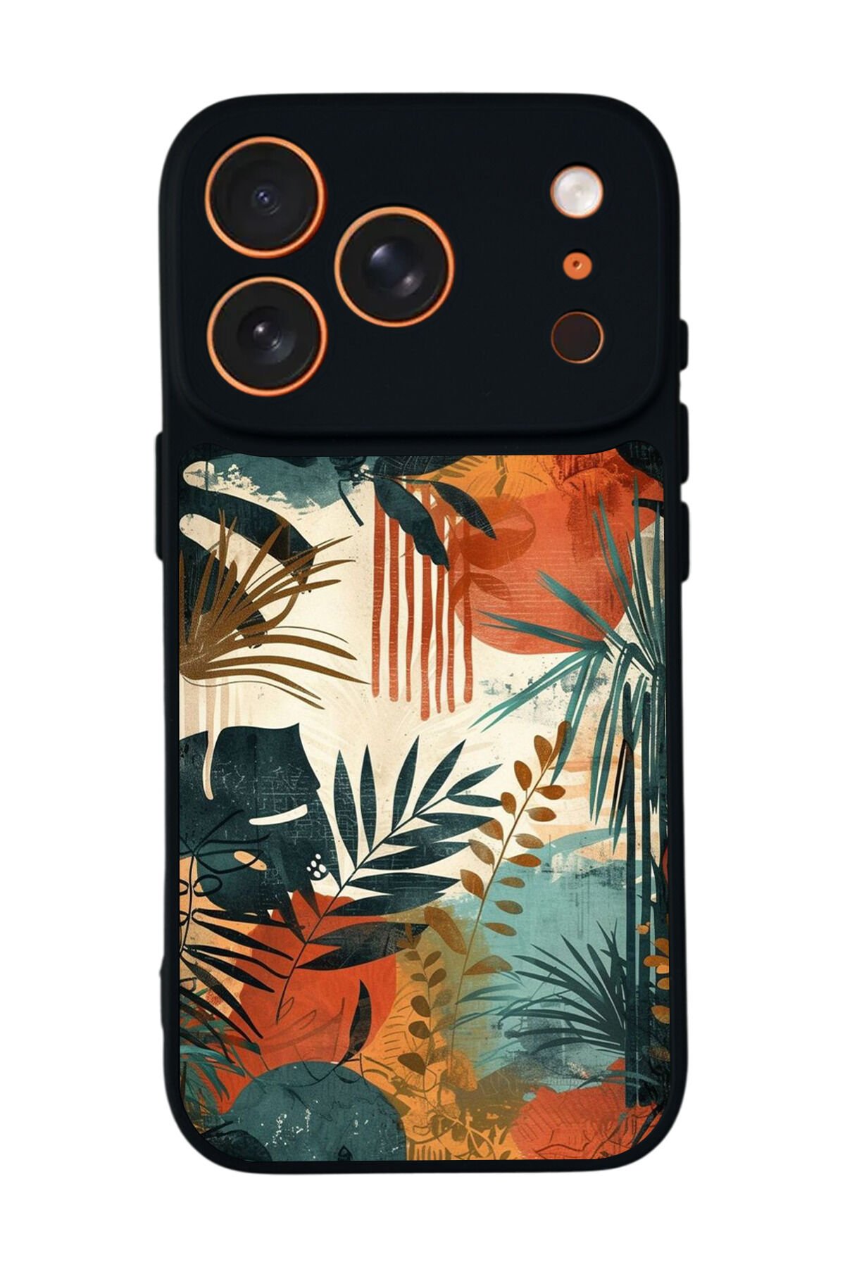 iPhone 17 Pro Max Uyumlu Botanik Tasarımlı Glossy Premium Kılıf