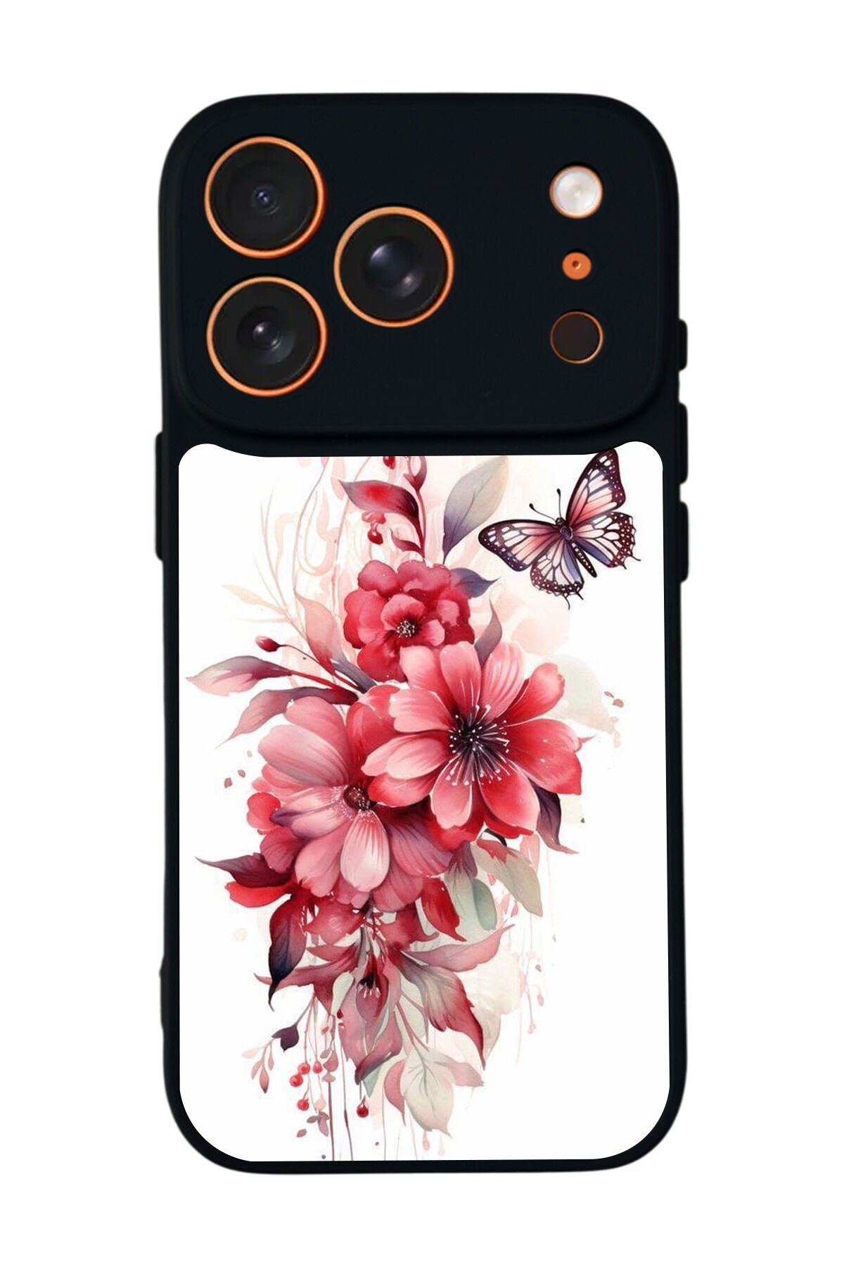 iPhone 17 Pro Uyumlu Floral Tasarımlı Glossy Premium Kılıf