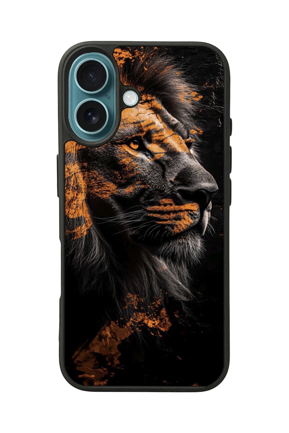 iPhone 16 Plus Uyumlu Aslan Tasarımlı Glossy Premium Kılıf