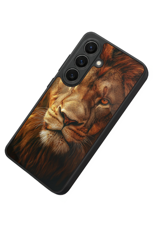 Samsung Galaxy S26 Uyumlu Aslan Tasarımlı Glossy Premium Kılıf