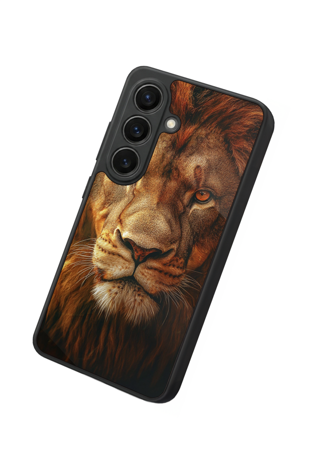 Samsung Galaxy S26 Uyumlu Aslan Tasarımlı Glossy Premium Kılıf