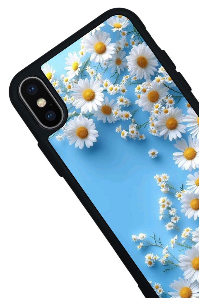 iPhone X/ XS Uyumlu Cicek Tasarımlı Glossy Premium Kılıf