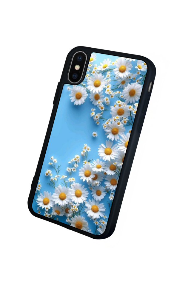 iPhone X/ XS Uyumlu Cicek Tasarımlı Glossy Premium Kılıf