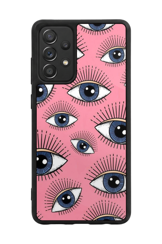 Samsung Galaxy A72 Uyumlu Göz Tasarımlı Glossy Premium Kılıf