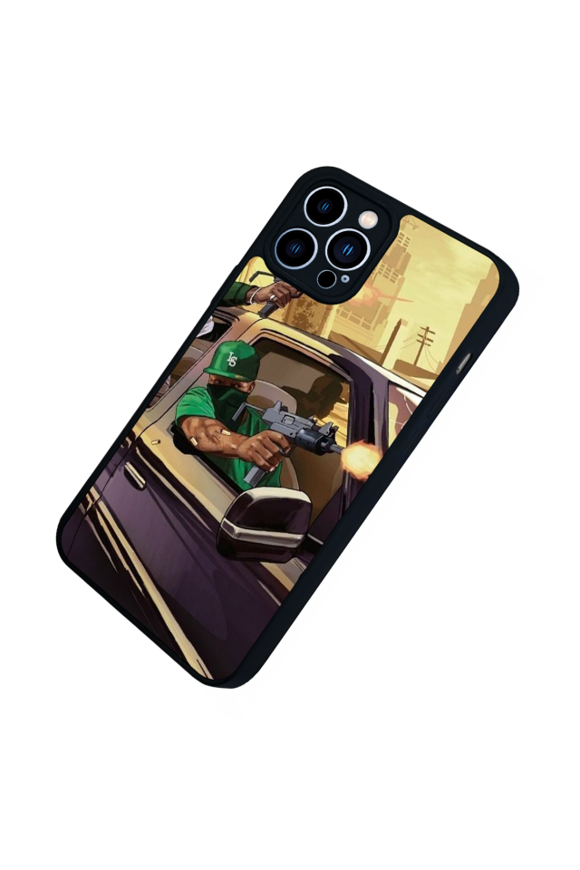 iPhone 12 Pro Max Uyumlu GTA Tasarımlı Glossy Premium Kılıf