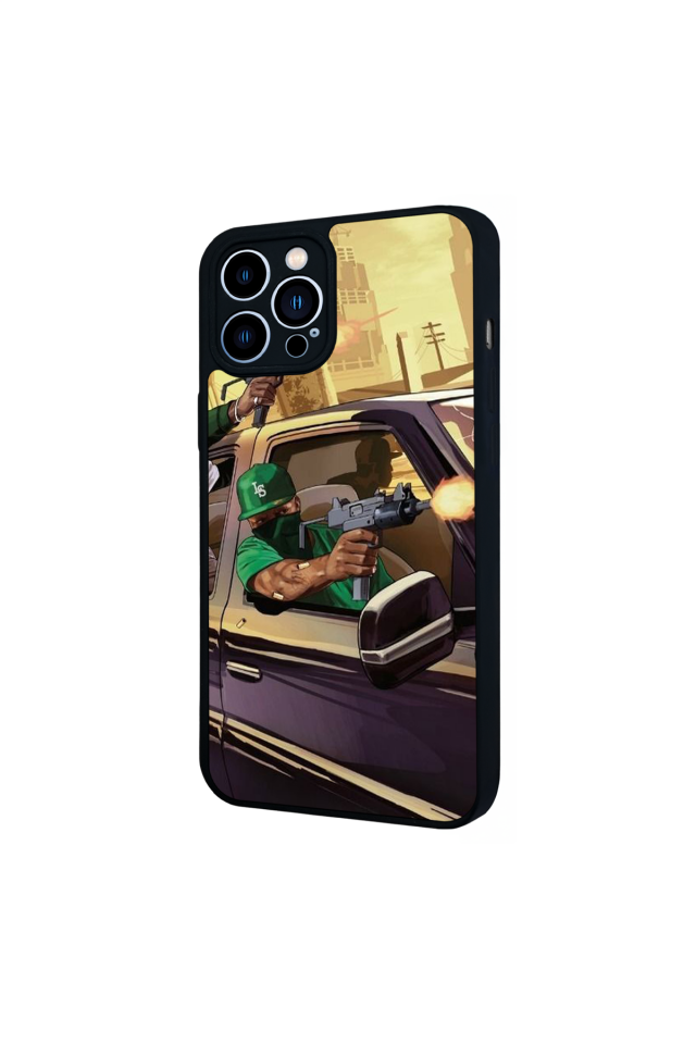 iPhone 12 Pro Max Uyumlu GTA Tasarımlı Glossy Premium Kılıf