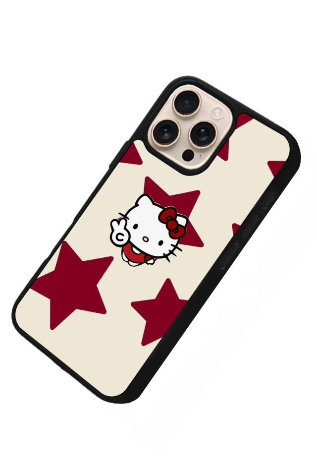 iPhone 14 Pro Max Uyumlu HelloKitty Tasarımlı Glossy Premium Kılıf