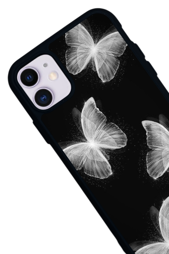 iPhone 11 Uyumlu Kelebek Tasarımlı Glossy Premium Kılıf