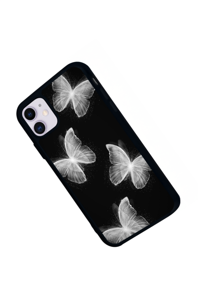 iPhone 11 Uyumlu Kelebek Tasarımlı Glossy Premium Kılıf