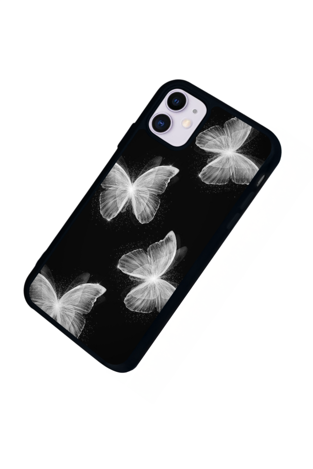 iPhone 11 Uyumlu Kelebek Tasarımlı Glossy Premium Kılıf