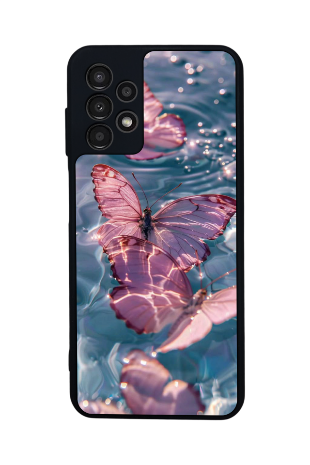 Samsung Galaxy A13 Uyumlu Kelebek Tasarımlı Glossy Premium Kılıf