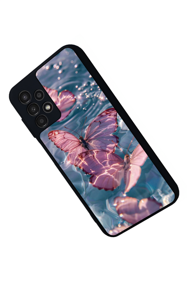 Samsung Galaxy A13 Uyumlu Kelebek Tasarımlı Glossy Premium Kılıf