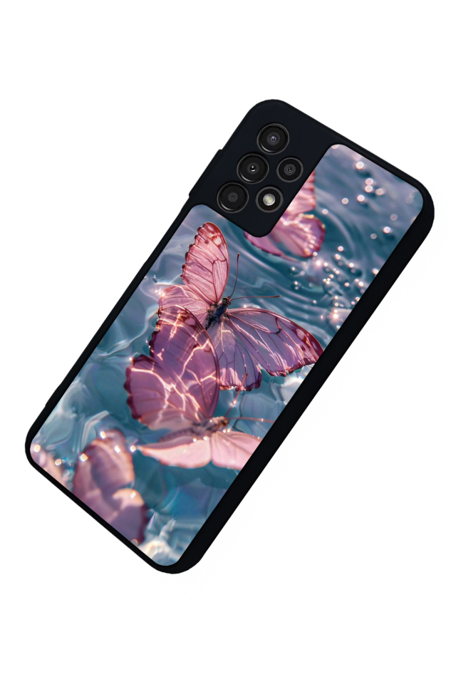 Samsung Galaxy A13 Uyumlu Kelebek Tasarımlı Glossy Premium Kılıf