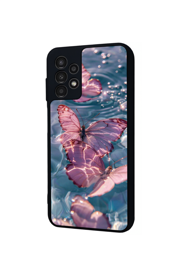 Samsung Galaxy A13 Uyumlu Kelebek Tasarımlı Glossy Premium Kılıf