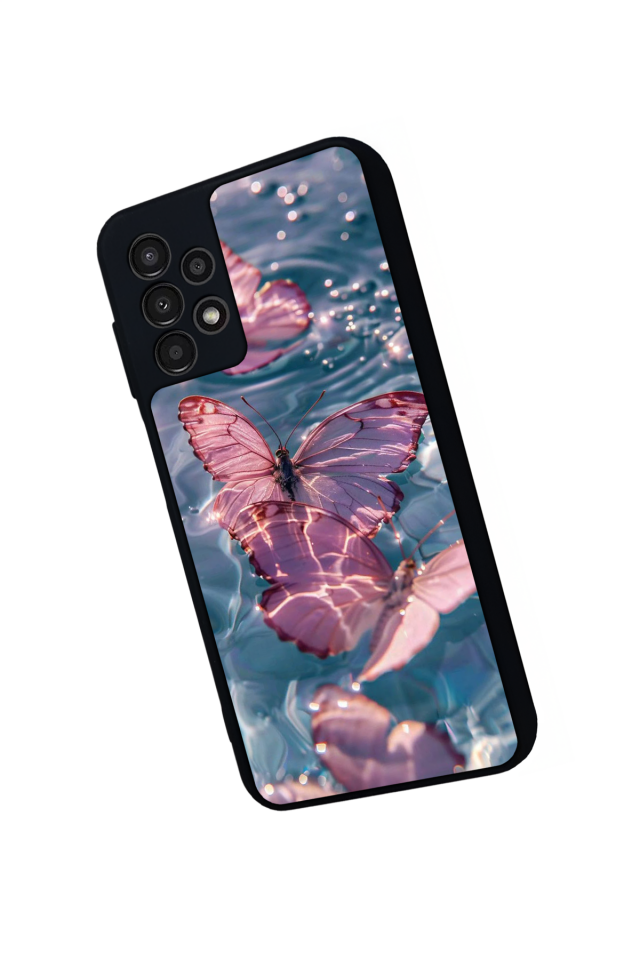 Samsung Galaxy A13 Uyumlu Kelebek Tasarımlı Glossy Premium Kılıf