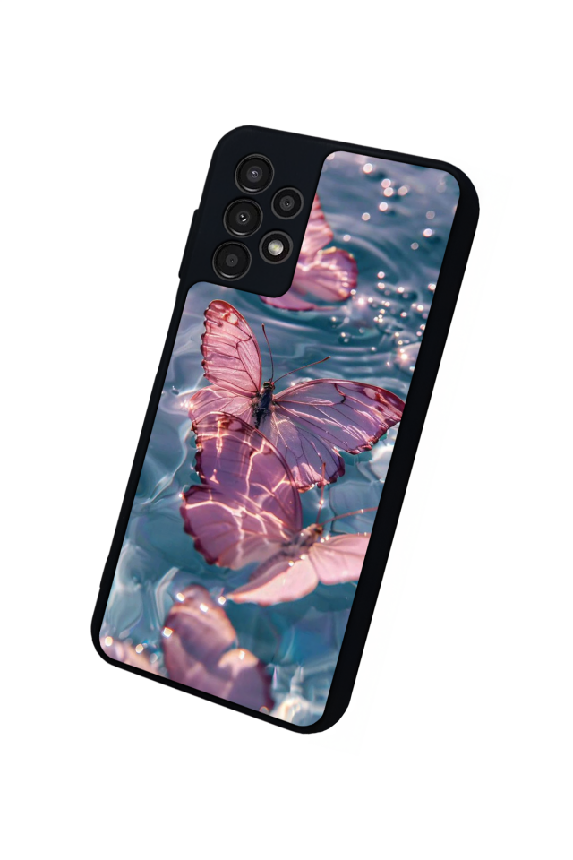 Samsung Galaxy A13 Uyumlu Kelebek Tasarımlı Glossy Premium Kılıf