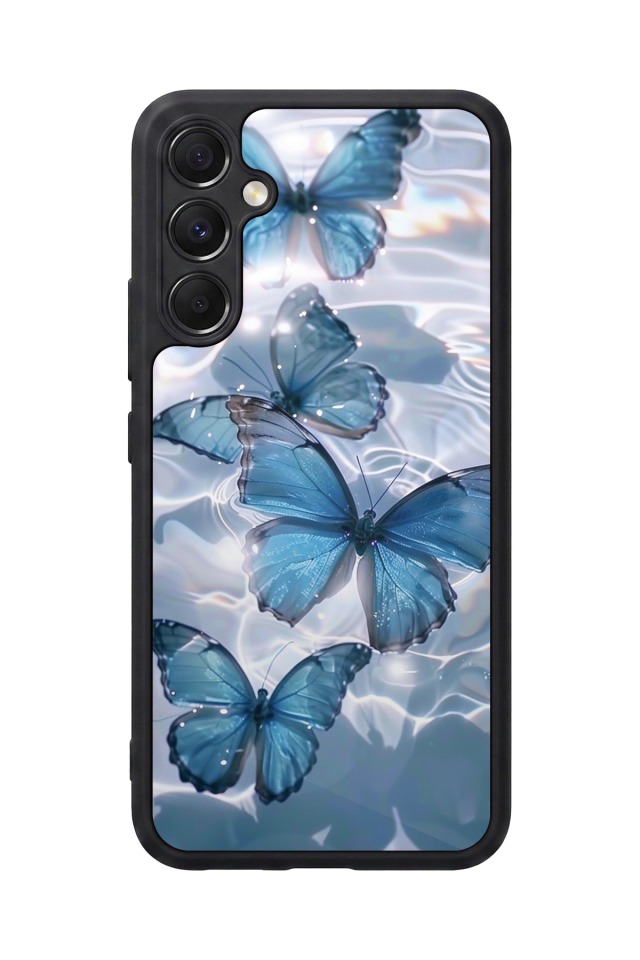 Samsung Galaxy M34 Uyumlu Kelebek Tasarımlı Glossy Premium Kılıf
