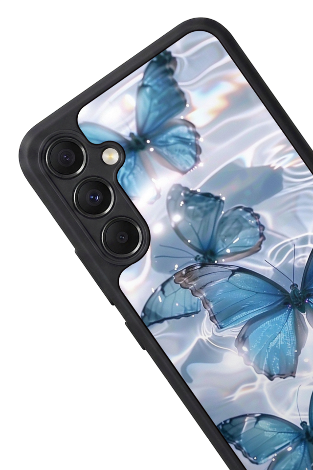Samsung Galaxy M34 Uyumlu Kelebek Tasarımlı Glossy Premium Kılıf