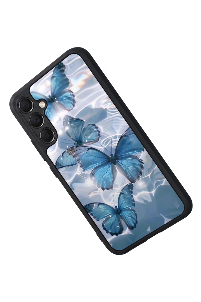 Samsung Galaxy M34 Uyumlu Kelebek Tasarımlı Glossy Premium Kılıf