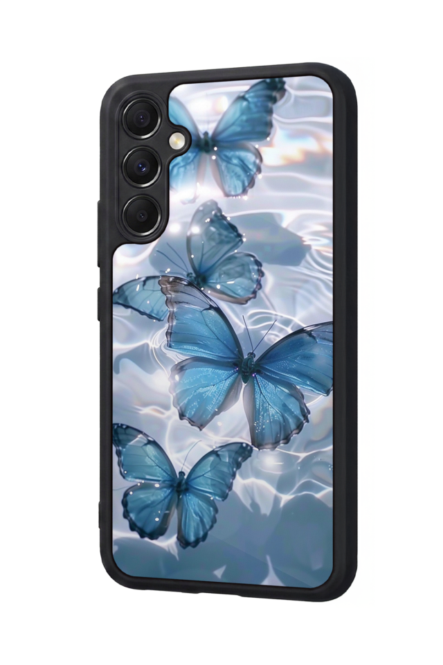 Samsung Galaxy M34 Uyumlu Kelebek Tasarımlı Glossy Premium Kılıf