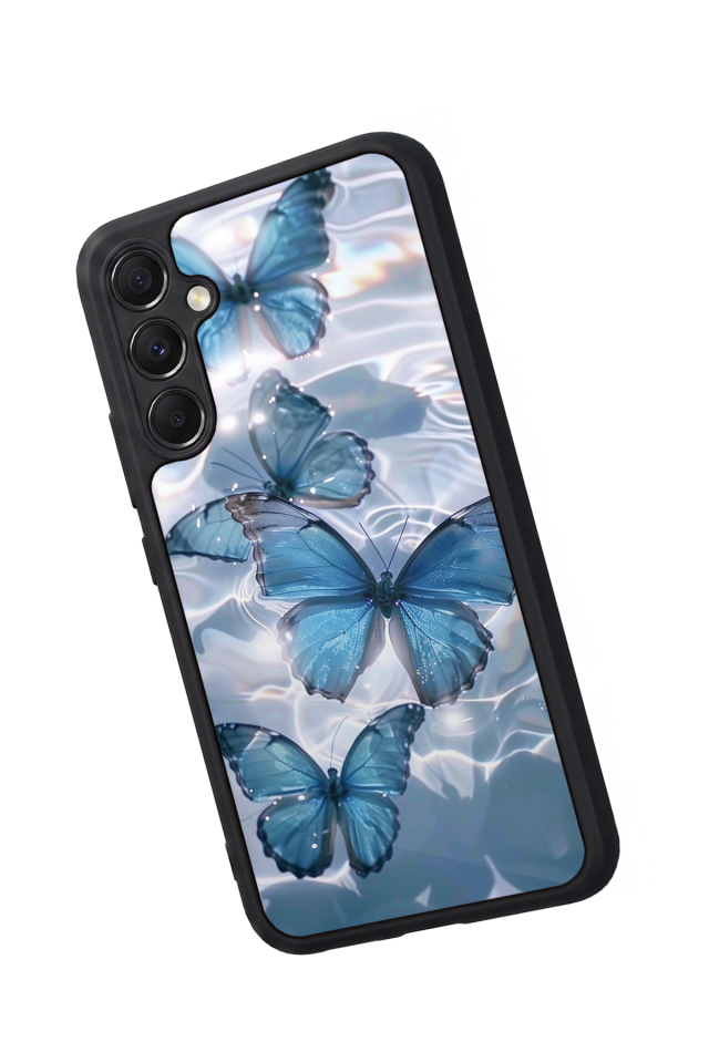 Samsung Galaxy M34 Uyumlu Kelebek Tasarımlı Glossy Premium Kılıf