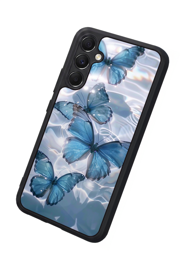 Samsung Galaxy M34 Uyumlu Kelebek Tasarımlı Glossy Premium Kılıf